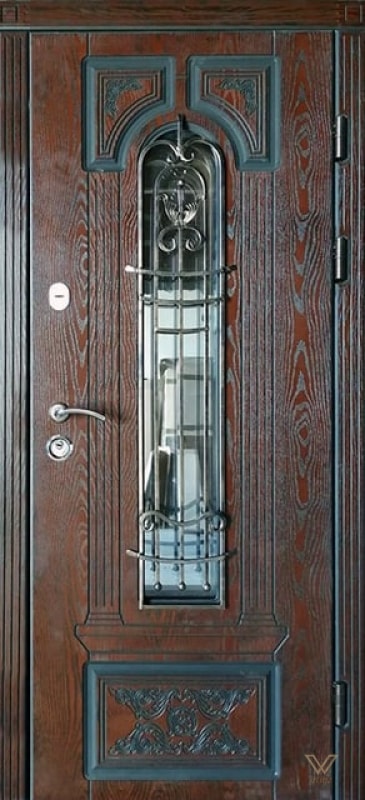 Броньовані однополі двері з пластиковими накладками