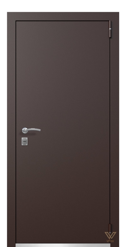 Двери металлические, коричневые